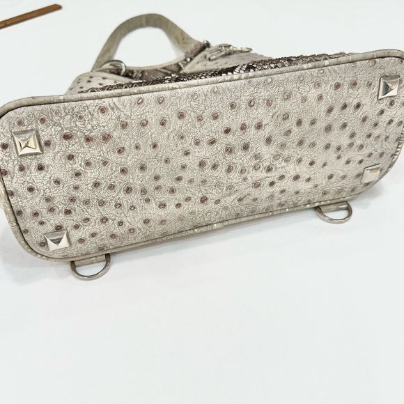 BSWANKY Sophie Python Convertible Backpack/Purse Gray w/silver accents_Like New - Picture 10 of 13